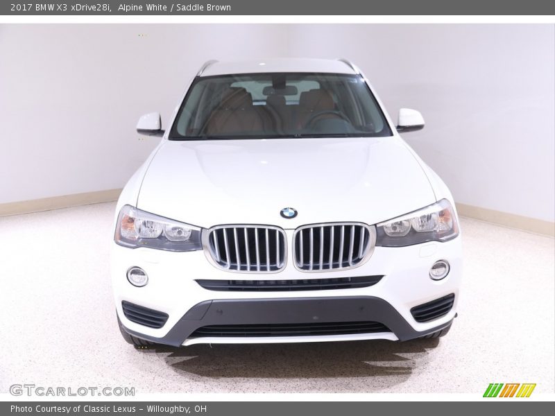 Alpine White / Saddle Brown 2017 BMW X3 xDrive28i