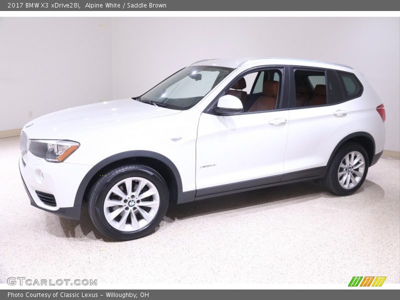 Alpine White / Saddle Brown 2017 BMW X3 xDrive28i