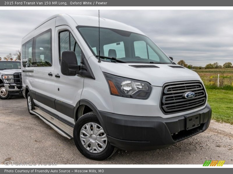 Oxford White / Pewter 2015 Ford Transit Van 150 MR Long