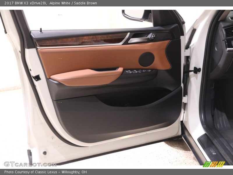 Alpine White / Saddle Brown 2017 BMW X3 xDrive28i