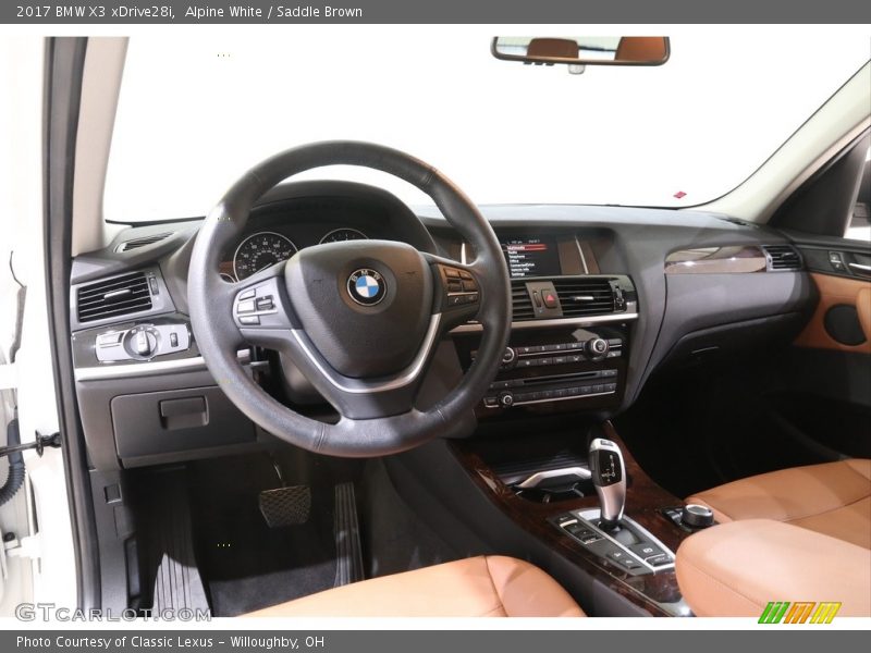 Alpine White / Saddle Brown 2017 BMW X3 xDrive28i