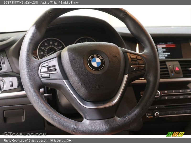 Alpine White / Saddle Brown 2017 BMW X3 xDrive28i