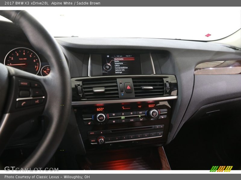 Alpine White / Saddle Brown 2017 BMW X3 xDrive28i