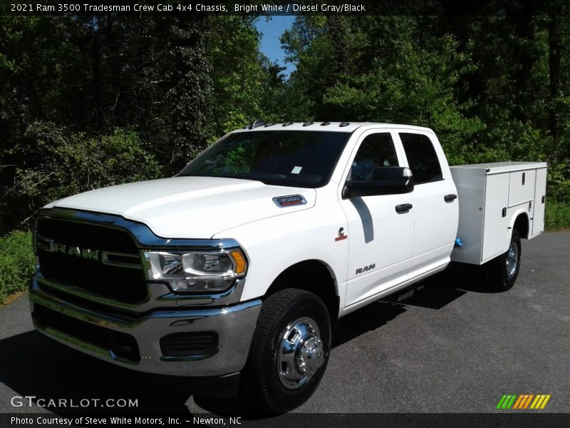 Bright White / Diesel Gray/Black 2021 Ram 3500 Tradesman Crew Cab 4x4 Chassis