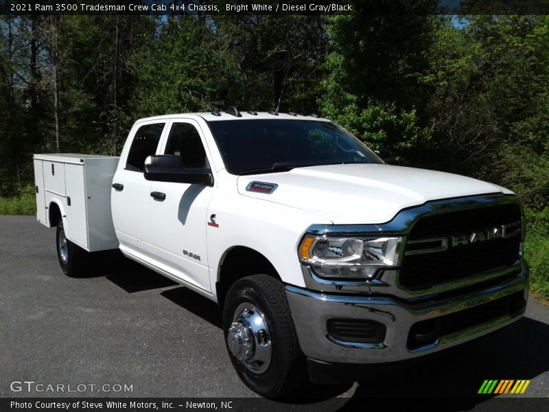 Bright White / Diesel Gray/Black 2021 Ram 3500 Tradesman Crew Cab 4x4 Chassis