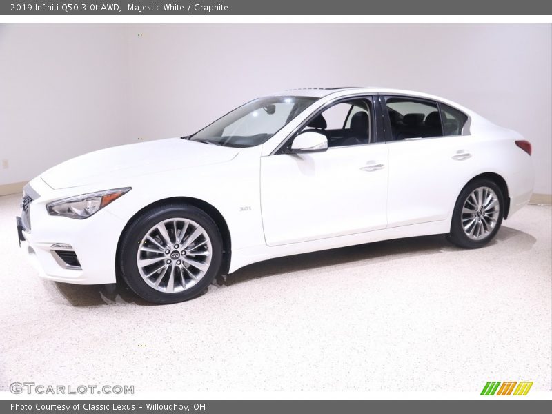Majestic White / Graphite 2019 Infiniti Q50 3.0t AWD