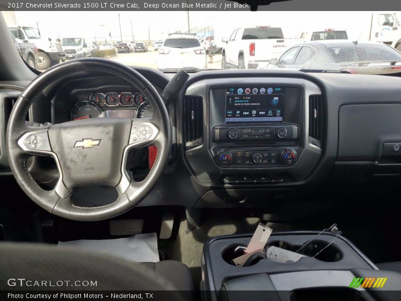 Deep Ocean Blue Metallic / Jet Black 2017 Chevrolet Silverado 1500 LT Crew Cab