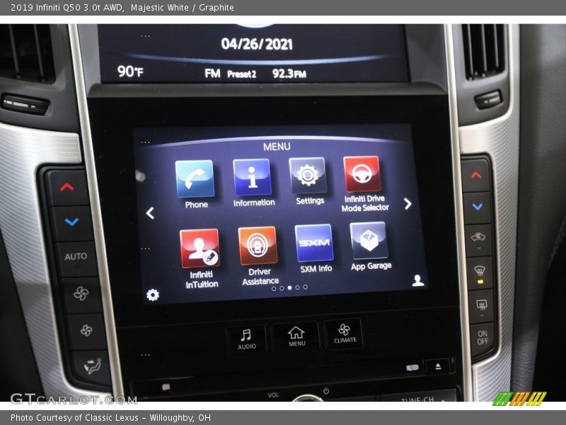 Majestic White / Graphite 2019 Infiniti Q50 3.0t AWD