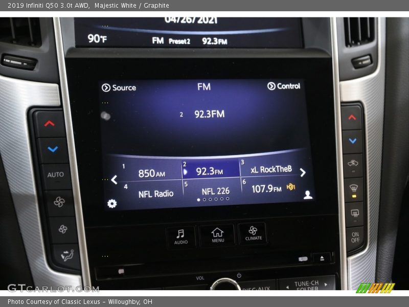 Majestic White / Graphite 2019 Infiniti Q50 3.0t AWD