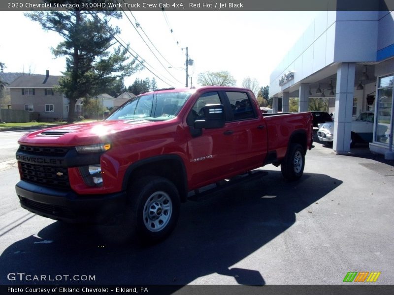 Red Hot / Jet Black 2020 Chevrolet Silverado 3500HD Work Truck Crew Cab 4x4