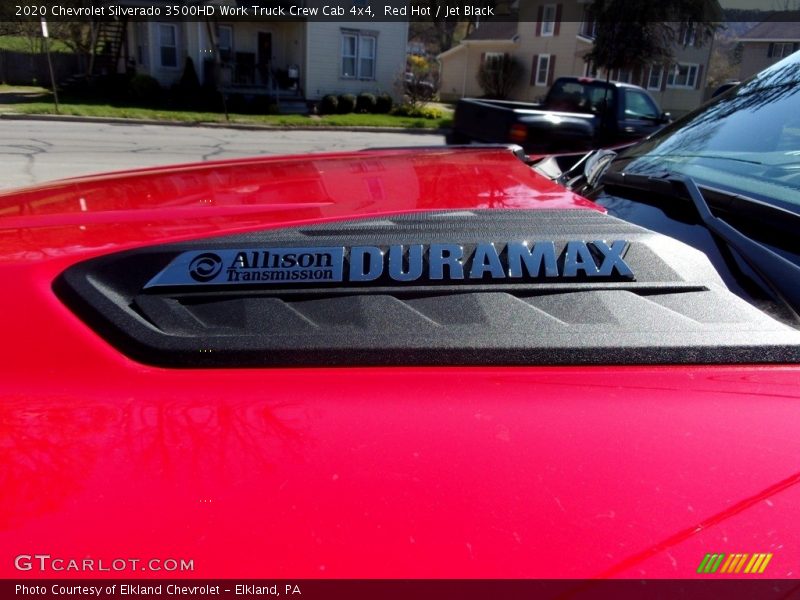 Red Hot / Jet Black 2020 Chevrolet Silverado 3500HD Work Truck Crew Cab 4x4