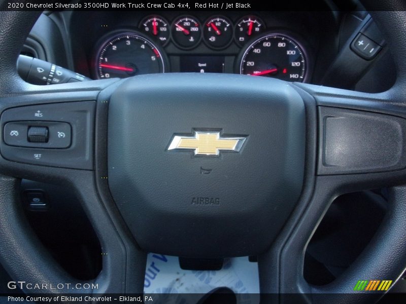 Red Hot / Jet Black 2020 Chevrolet Silverado 3500HD Work Truck Crew Cab 4x4