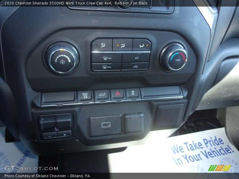 Red Hot / Jet Black 2020 Chevrolet Silverado 3500HD Work Truck Crew Cab 4x4