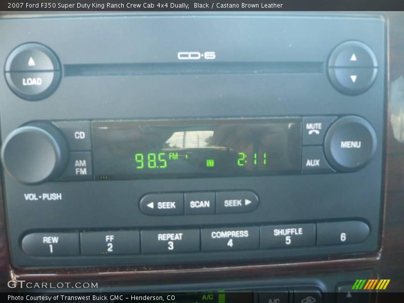 Black / Castano Brown Leather 2007 Ford F350 Super Duty King Ranch Crew Cab 4x4 Dually