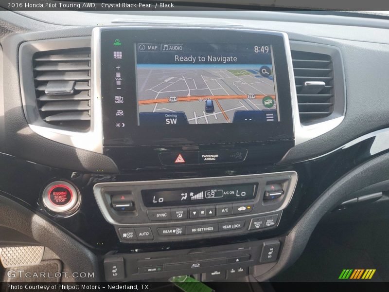 Controls of 2016 Pilot Touring AWD