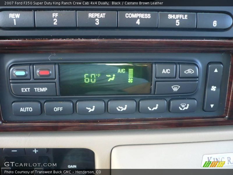 Black / Castano Brown Leather 2007 Ford F350 Super Duty King Ranch Crew Cab 4x4 Dually