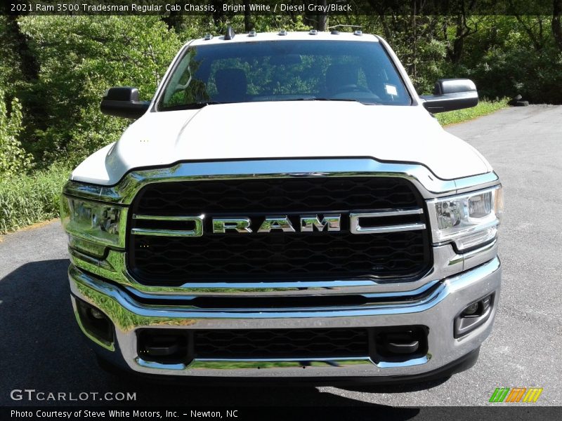 Bright White / Diesel Gray/Black 2021 Ram 3500 Tradesman Regular Cab Chassis