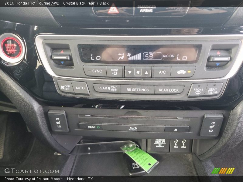 Crystal Black Pearl / Black 2016 Honda Pilot Touring AWD