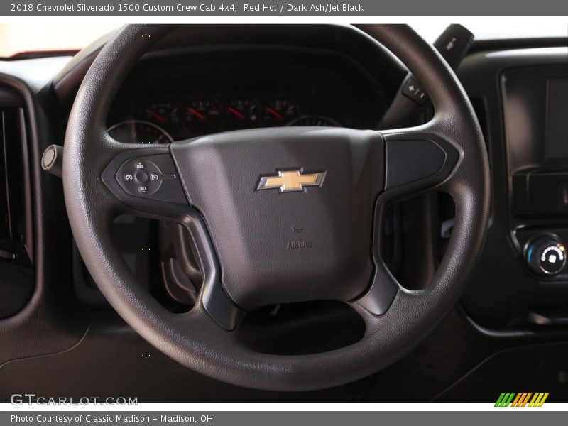 Red Hot / Dark Ash/Jet Black 2018 Chevrolet Silverado 1500 Custom Crew Cab 4x4