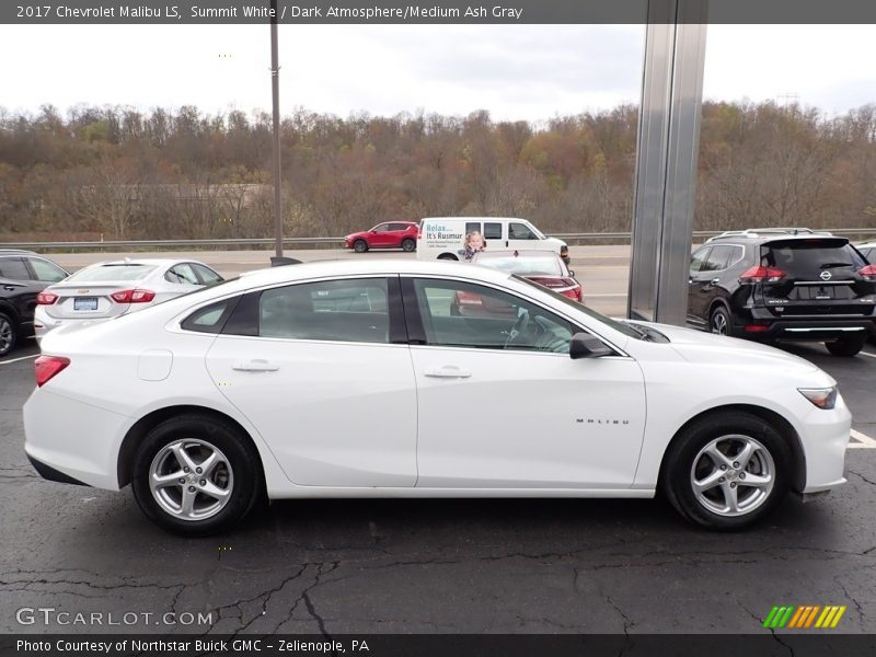 Summit White / Dark Atmosphere/Medium Ash Gray 2017 Chevrolet Malibu LS