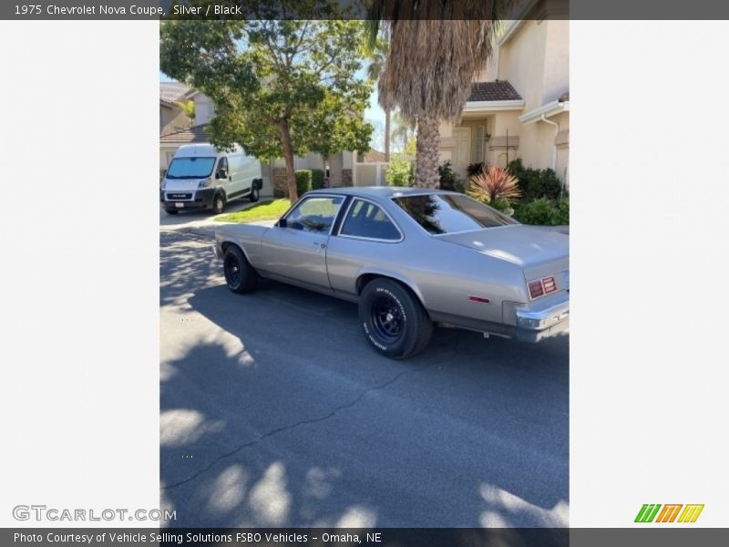 Silver / Black 1975 Chevrolet Nova Coupe