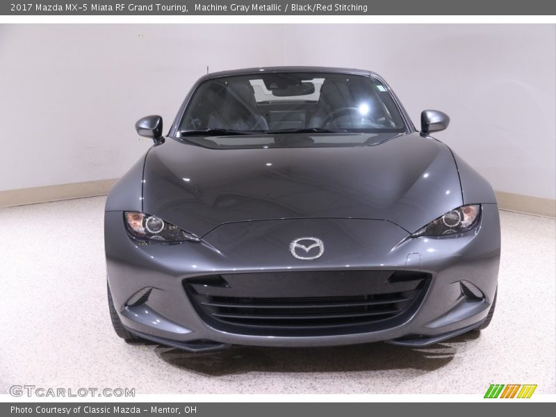Machine Gray Metallic / Black/Red Stitching 2017 Mazda MX-5 Miata RF Grand Touring