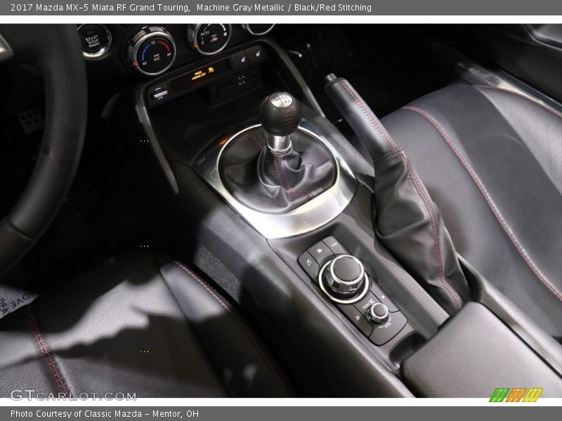 Machine Gray Metallic / Black/Red Stitching 2017 Mazda MX-5 Miata RF Grand Touring