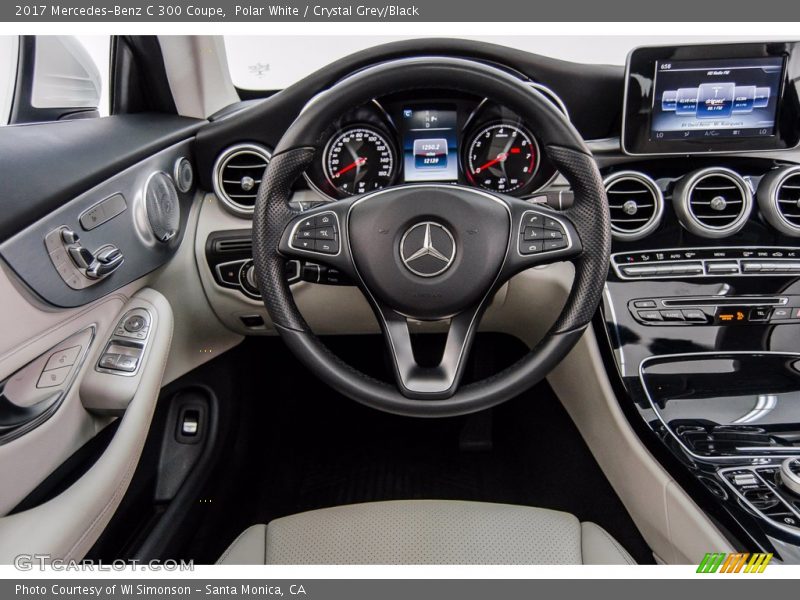 Polar White / Crystal Grey/Black 2017 Mercedes-Benz C 300 Coupe