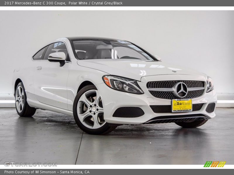 Polar White / Crystal Grey/Black 2017 Mercedes-Benz C 300 Coupe
