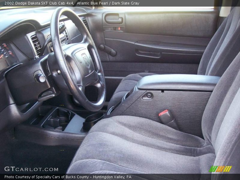 Atlantic Blue Pearl / Dark Slate Gray 2002 Dodge Dakota SXT Club Cab 4x4