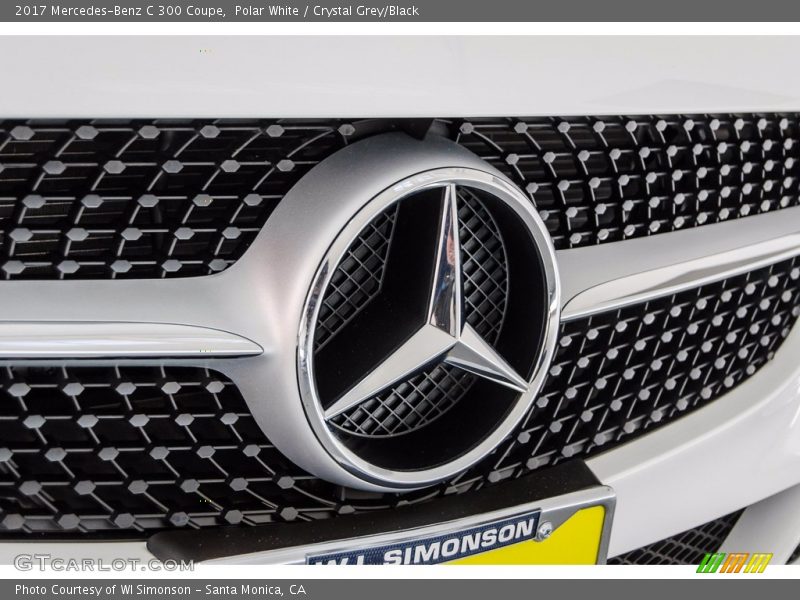 Polar White / Crystal Grey/Black 2017 Mercedes-Benz C 300 Coupe