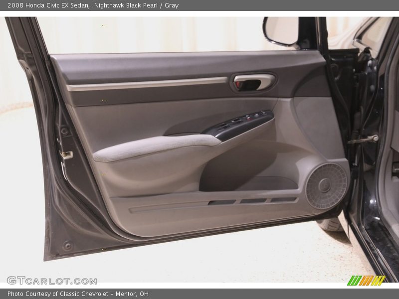 Nighthawk Black Pearl / Gray 2008 Honda Civic EX Sedan