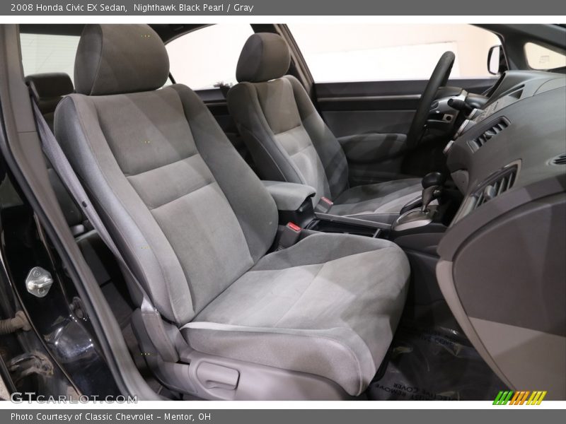 Nighthawk Black Pearl / Gray 2008 Honda Civic EX Sedan