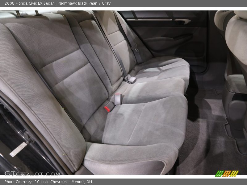 Nighthawk Black Pearl / Gray 2008 Honda Civic EX Sedan