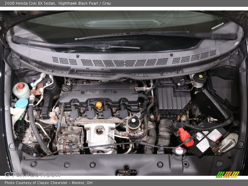 Nighthawk Black Pearl / Gray 2008 Honda Civic EX Sedan