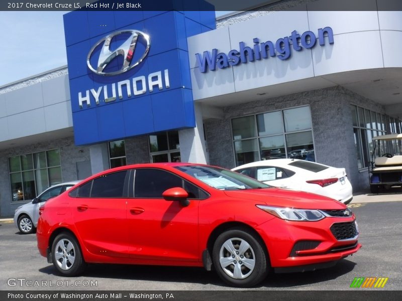 Red Hot / Jet Black 2017 Chevrolet Cruze LS