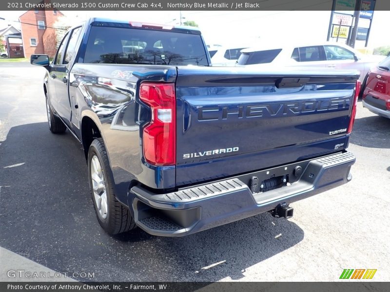 Northsky Blue Metallic / Jet Black 2021 Chevrolet Silverado 1500 Custom Crew Cab 4x4