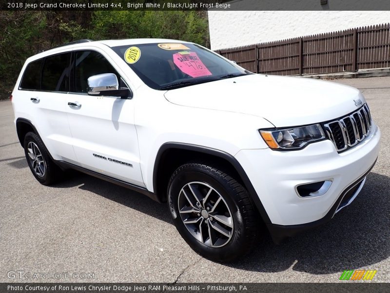 Bright White / Black/Light Frost Beige 2018 Jeep Grand Cherokee Limited 4x4