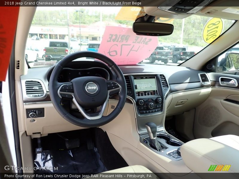Bright White / Black/Light Frost Beige 2018 Jeep Grand Cherokee Limited 4x4
