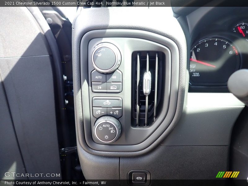 Northsky Blue Metallic / Jet Black 2021 Chevrolet Silverado 1500 Custom Crew Cab 4x4