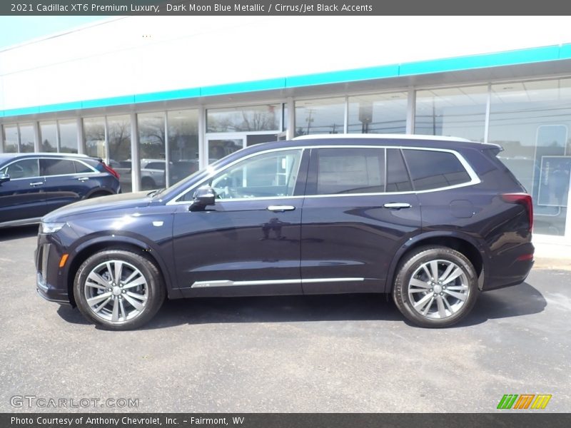 Dark Moon Blue Metallic / Cirrus/Jet Black Accents 2021 Cadillac XT6 Premium Luxury