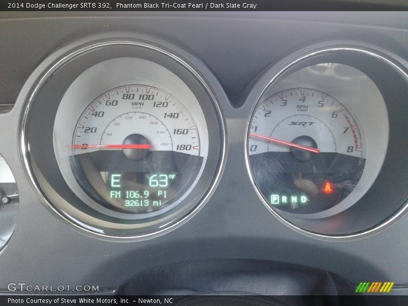 Phantom Black Tri-Coat Pearl / Dark Slate Gray 2014 Dodge Challenger SRT8 392