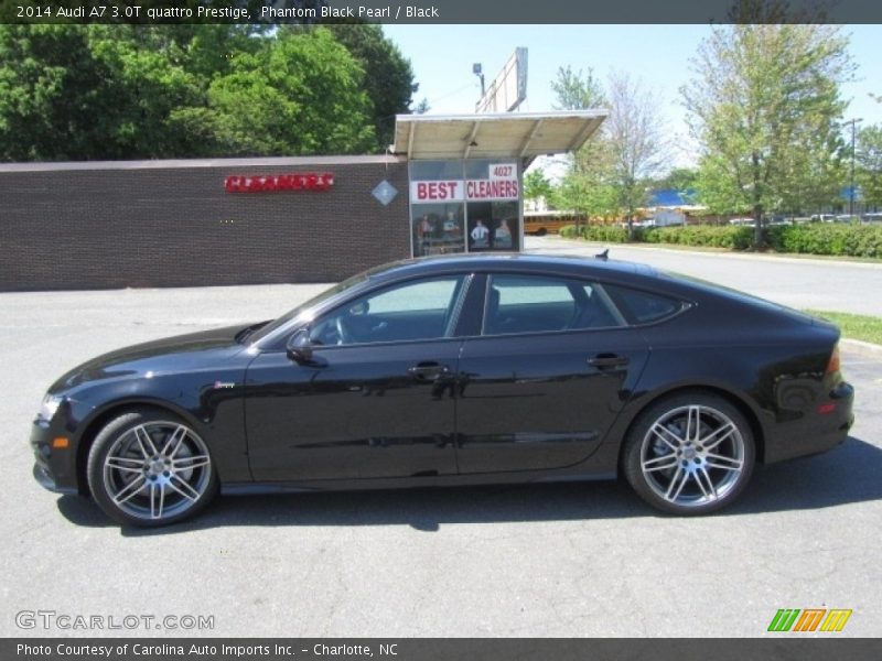 Phantom Black Pearl / Black 2014 Audi A7 3.0T quattro Prestige
