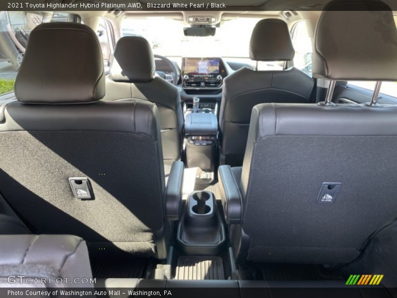 Blizzard White Pearl / Black 2021 Toyota Highlander Hybrid Platinum AWD