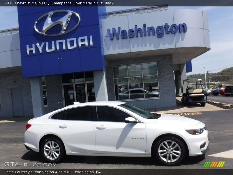 Champagne Silver Metallic / Jet Black 2016 Chevrolet Malibu LT