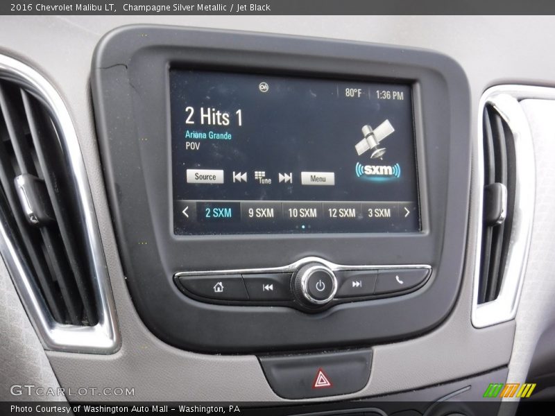 Champagne Silver Metallic / Jet Black 2016 Chevrolet Malibu LT
