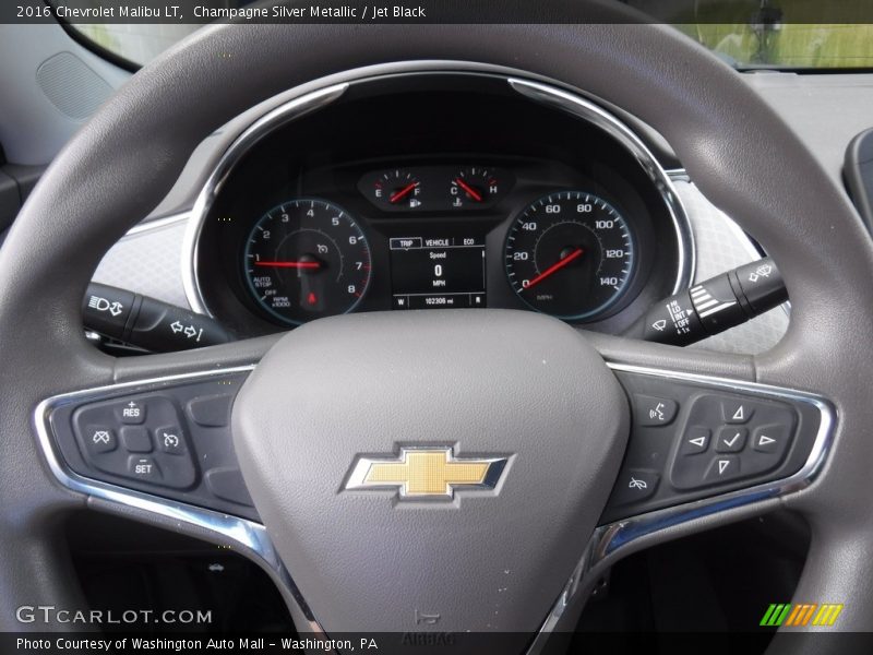 Champagne Silver Metallic / Jet Black 2016 Chevrolet Malibu LT