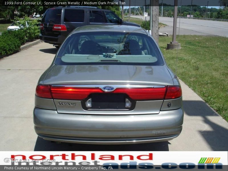 Spruce Green Metallic / Medium Dark Prairie Tan 1999 Ford Contour LX