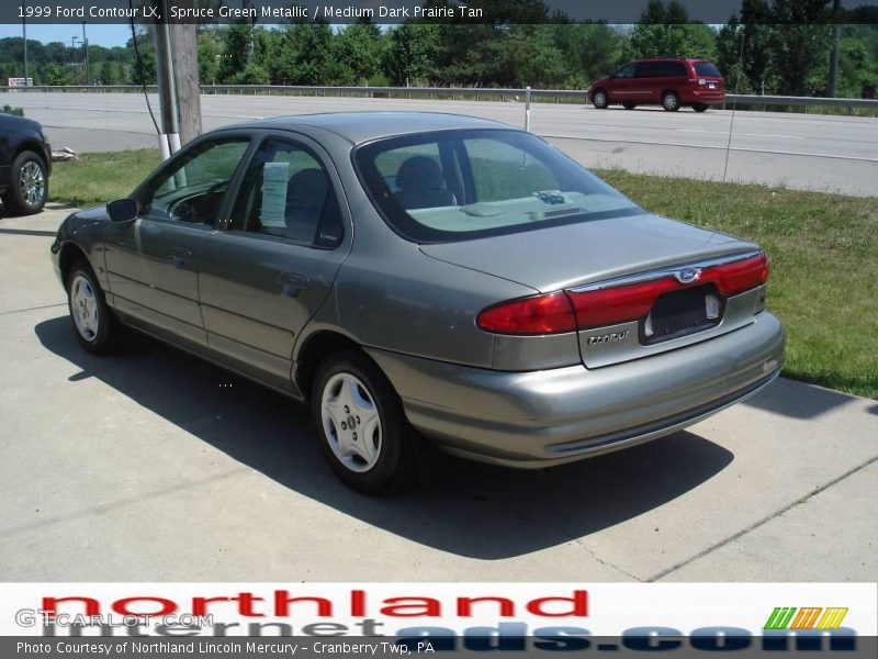 Spruce Green Metallic / Medium Dark Prairie Tan 1999 Ford Contour LX
