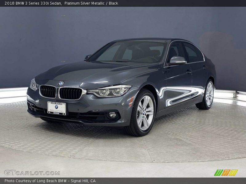 Platinum Silver Metallic / Black 2018 BMW 3 Series 330i Sedan